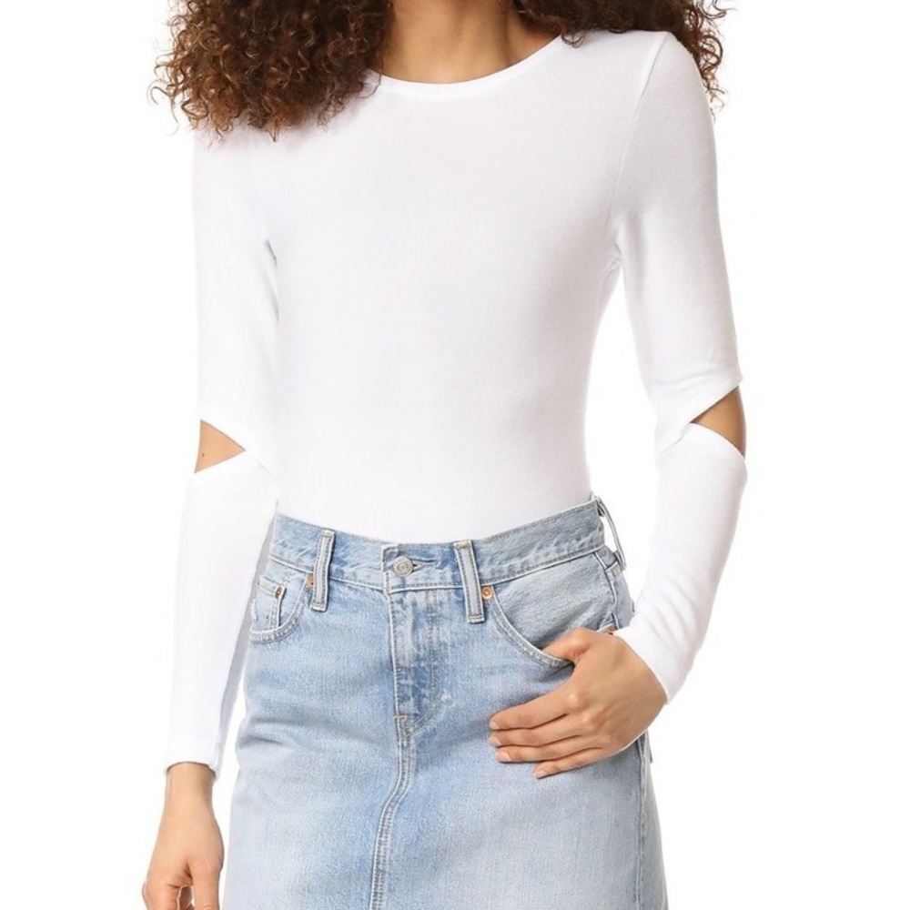 LNA White Durango Cutout Sweater